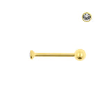 Chirurgischer Stahl Nano Barbell mit 2mm Kristallklar