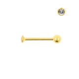 Chirurgischer Stahl-Nano-Barbell mit 2,35 mm Kristall Clear