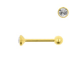 Chirurgischer Stahl-Nano-Barbell mit 3 mm Kristall klar