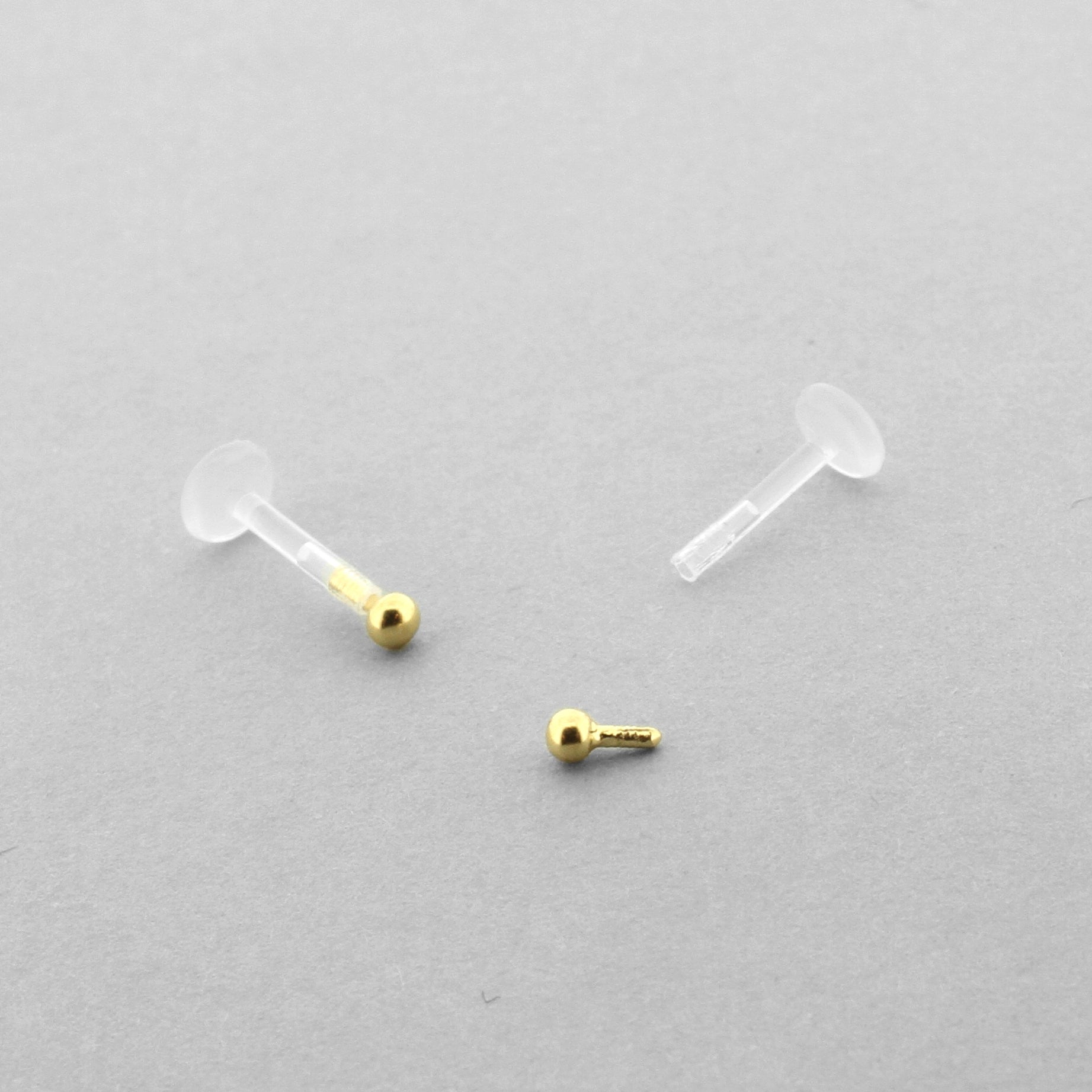 Bioplast Labret Met 18 Karaats Gouden Bal