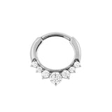 Chirurgischer Edelstahlring mit Zirkonia Princess klar