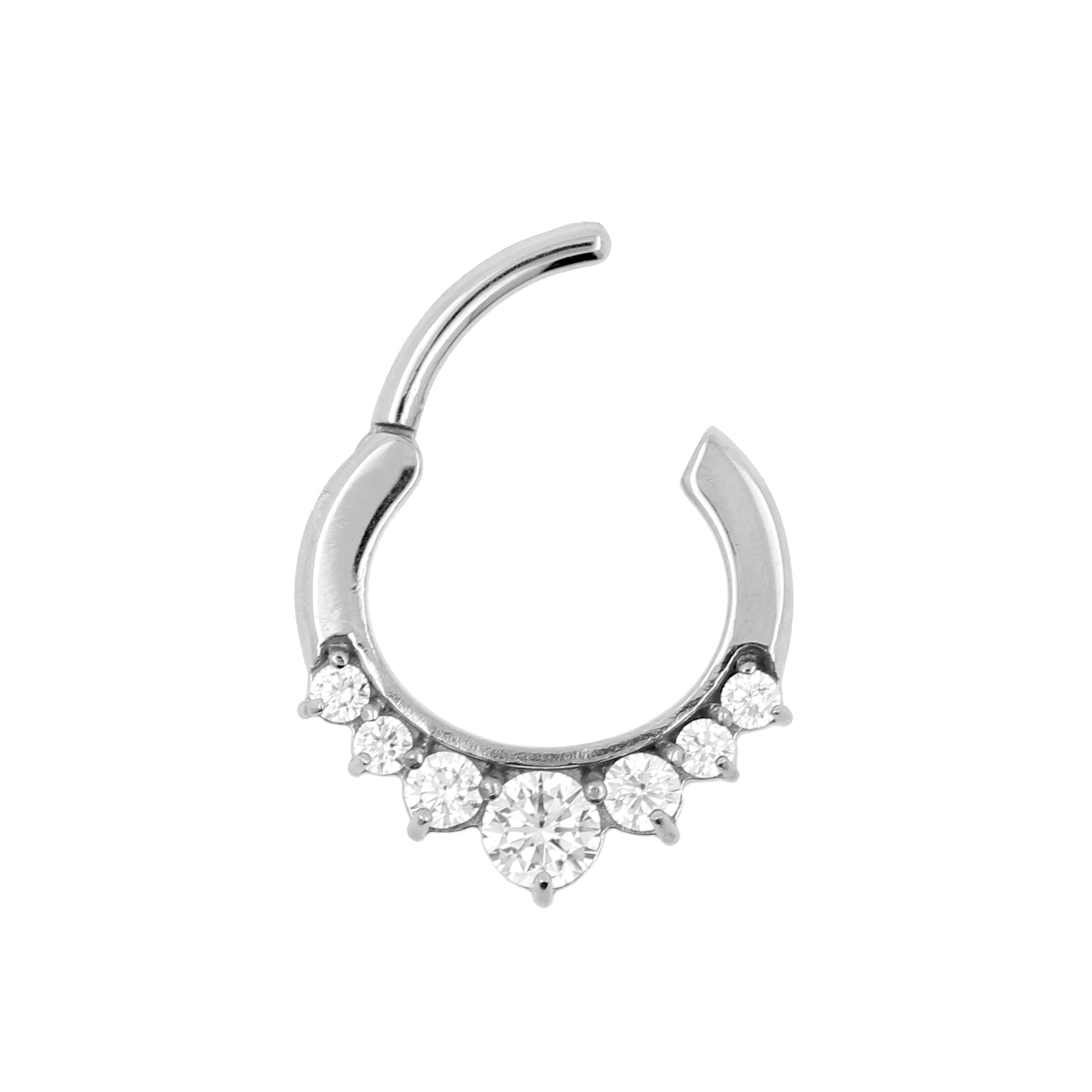 Chirurgisch Stalen Zirkonia Princess Ring Clear