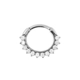 Chirurgischer Edelstahlring mit Zirkonia Sunflower Clear