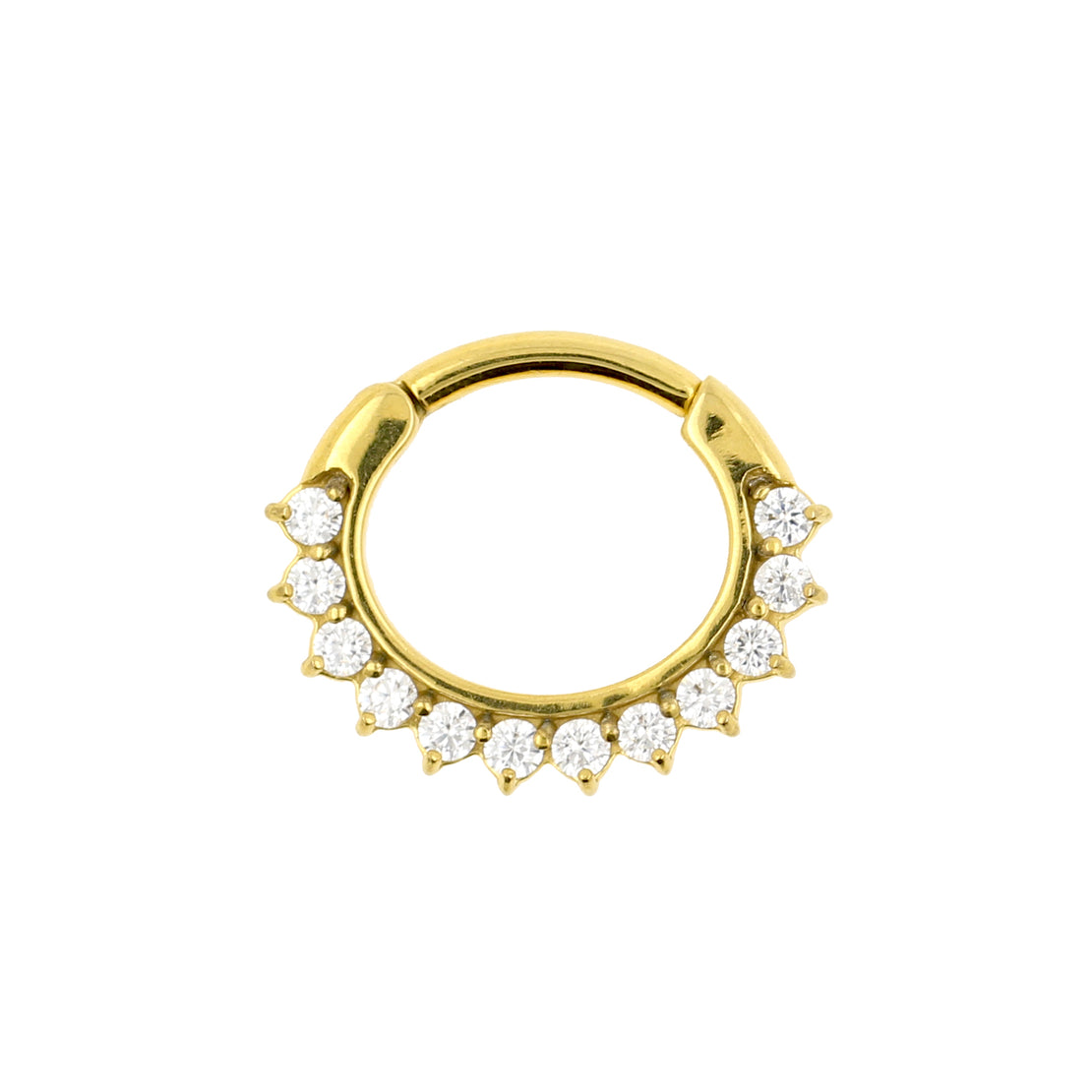 Chirurgisch Stalen Zirkonia Sunflower Ring Clear