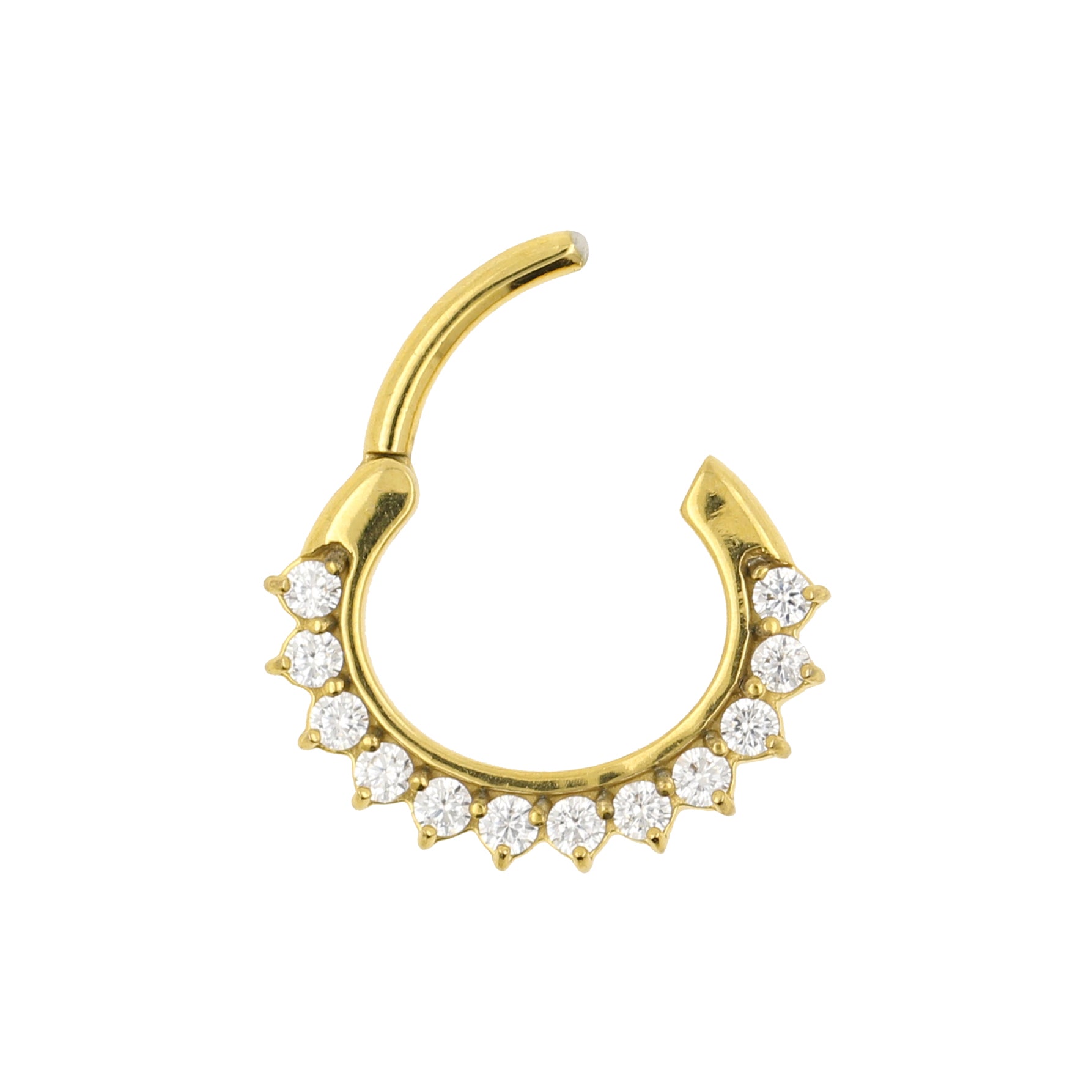 Chirurgisch Stalen Zirkonia Sunflower Ring Clear