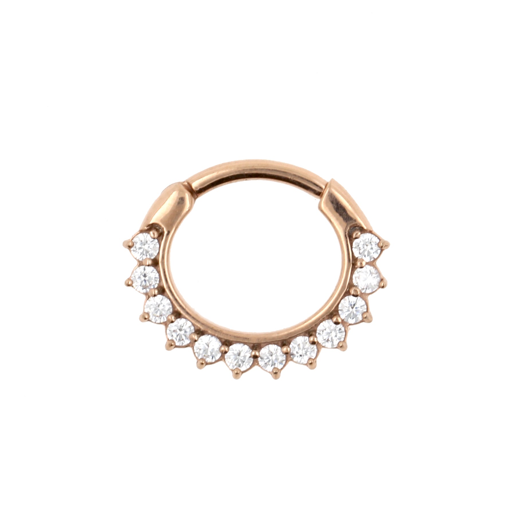 Chirurgisch Stalen Zirkonia Sunflower Ring Clear