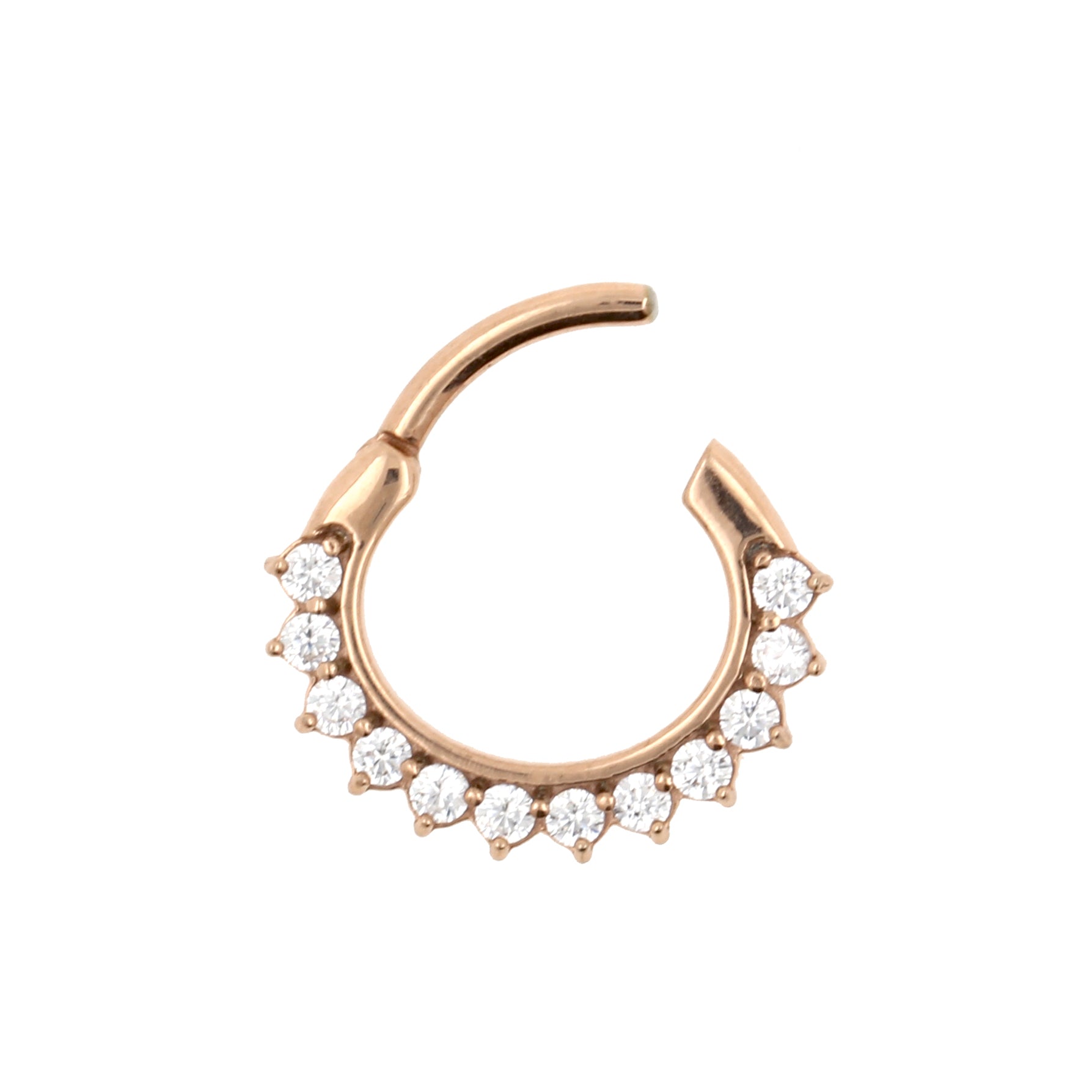 Chirurgisch Stalen Zirkonia Sunflower Ring Clear