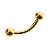 Chirurgisch Stahl Curved Barbell Gold