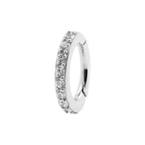 Nickelfreier Stahl-Zirkonia-Bauchnabel-Clicker Clear