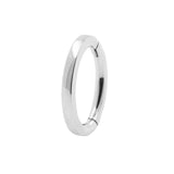 Nickelfreier Stahl-Bauchnabel-Clicker – Platt Silber