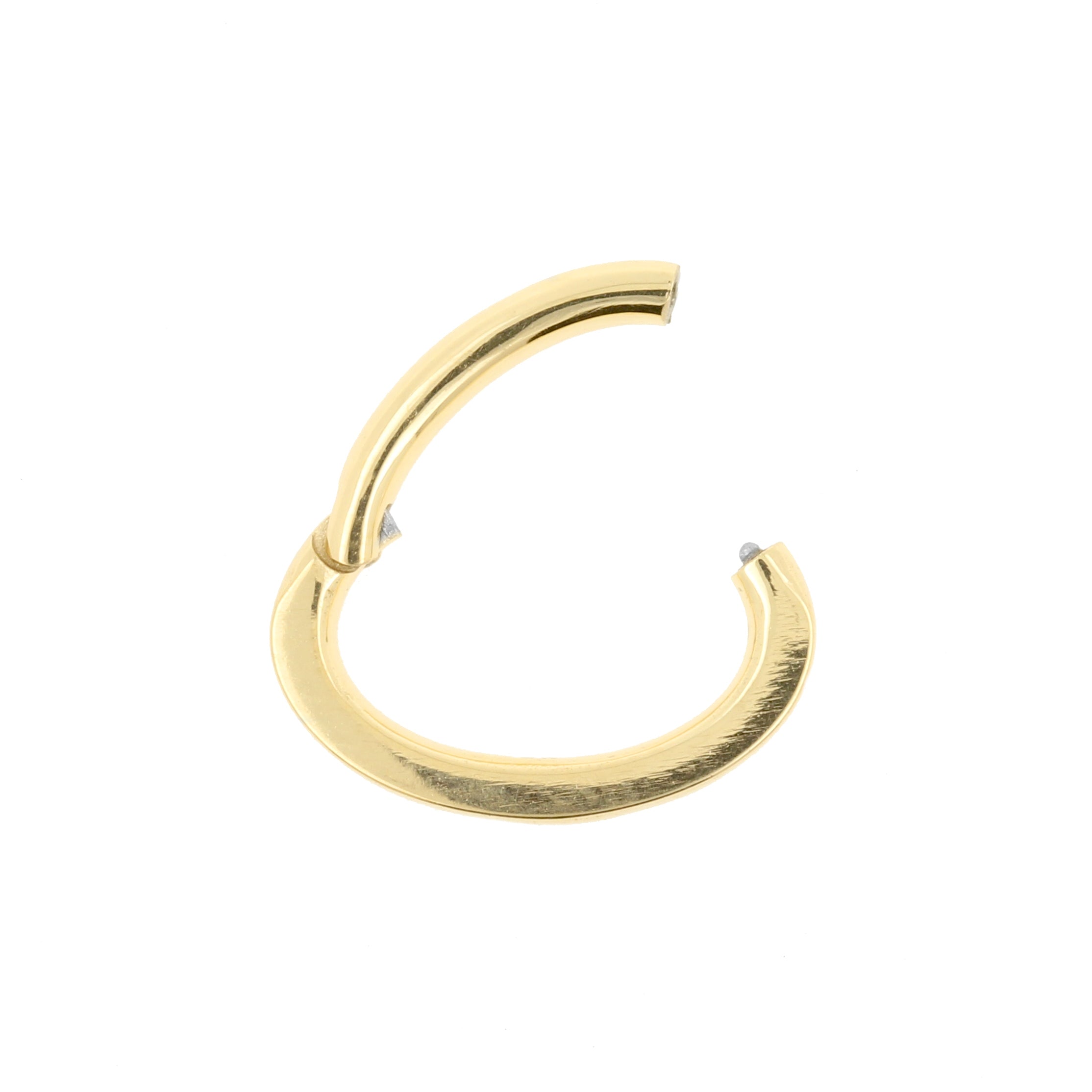 Nikkelvrij Stalen Navel Clicker - Plat Goud