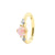 Nikkelvrij Stalen Navel Clicker - Opaal En Zirkonia Pink Opal
