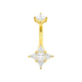 Chirurgischer Stahl Bauchnabelpiercing Zirkonia Stern
