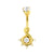 Chirurgisch Stalen Navelpiercing Zirkonia S Cluster