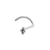 Titanium Neuspiercing Met Dots Cluster Zilver