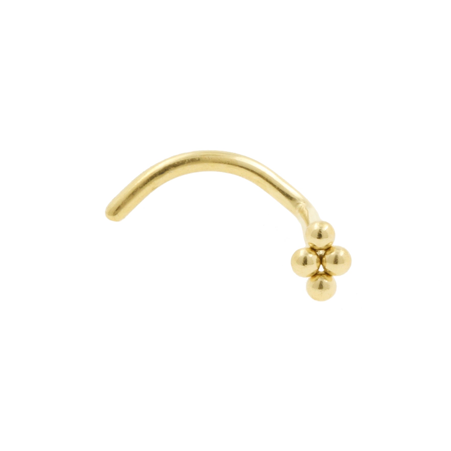 Titanium Neuspiercing Met Dots Cluster Goud