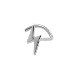 Titanium Nasenpiercing mit Flash Silber