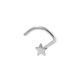Titanium Nasenpiercing mit Stern Silber