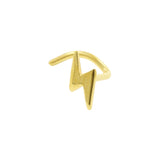 Titanium Nasenpiercing mit Flash-Gold