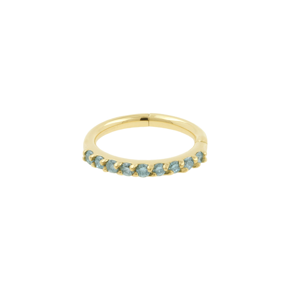 18 Karaats Gouden Neus Click Ring Met Diamanten