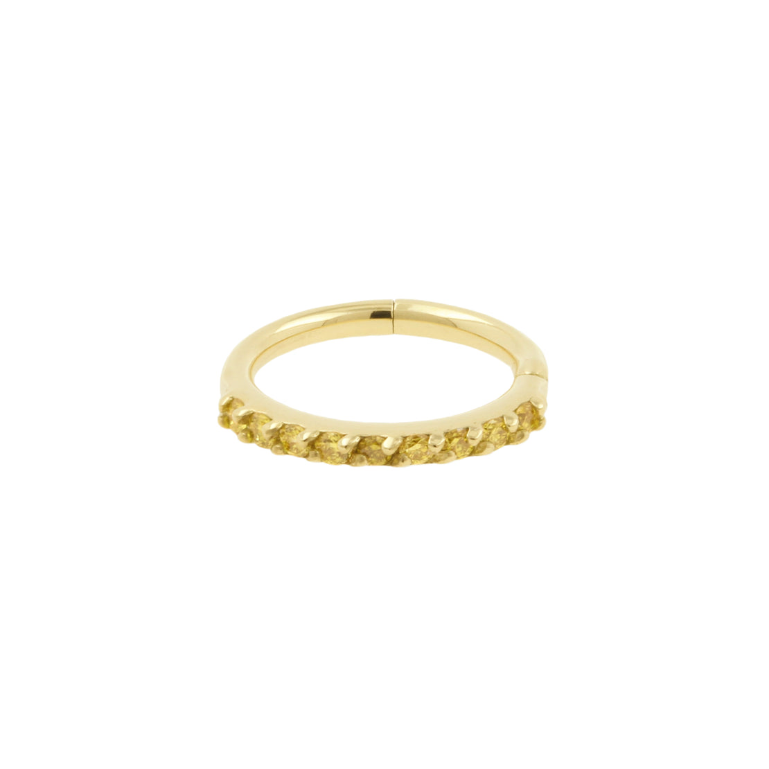 18 Karaats Gouden Neus Click Ring Met Diamanten