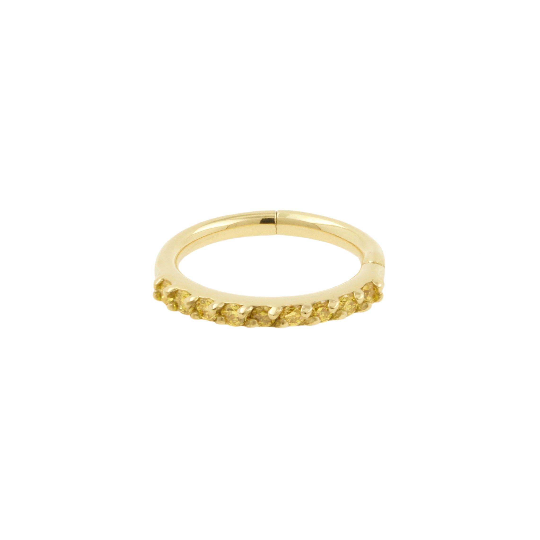 18 Karaats Gouden Neus Click Ring Met Diamanten