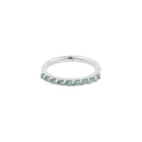 18 Karat Weißgold Nasen-Click-Ring mit Diamanten