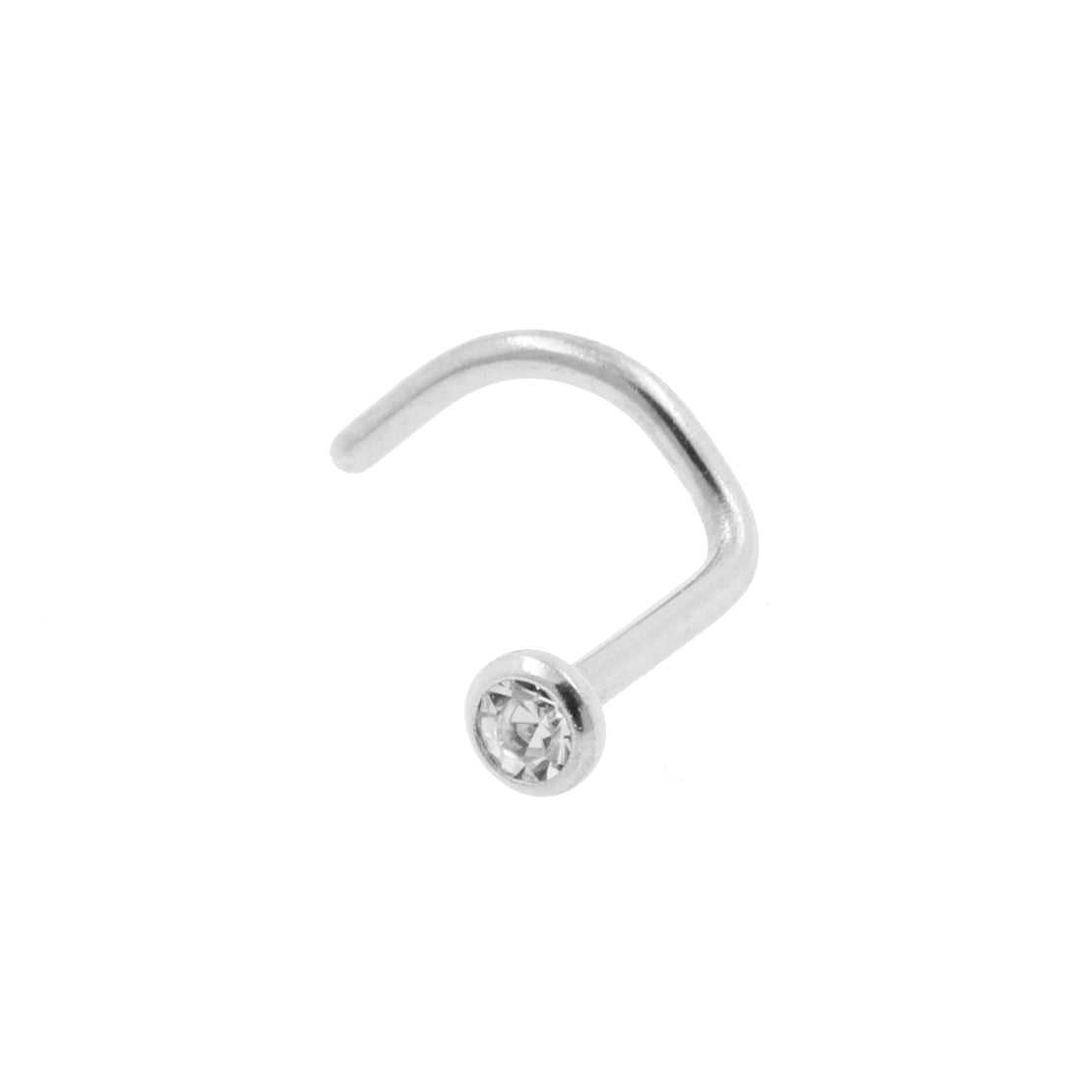 Chirurgisch Stalen Neuspiercing Met Kristal Clear