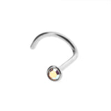 Chirurgischer Stahl Nasenpiercing mit Kristall Crystal AB