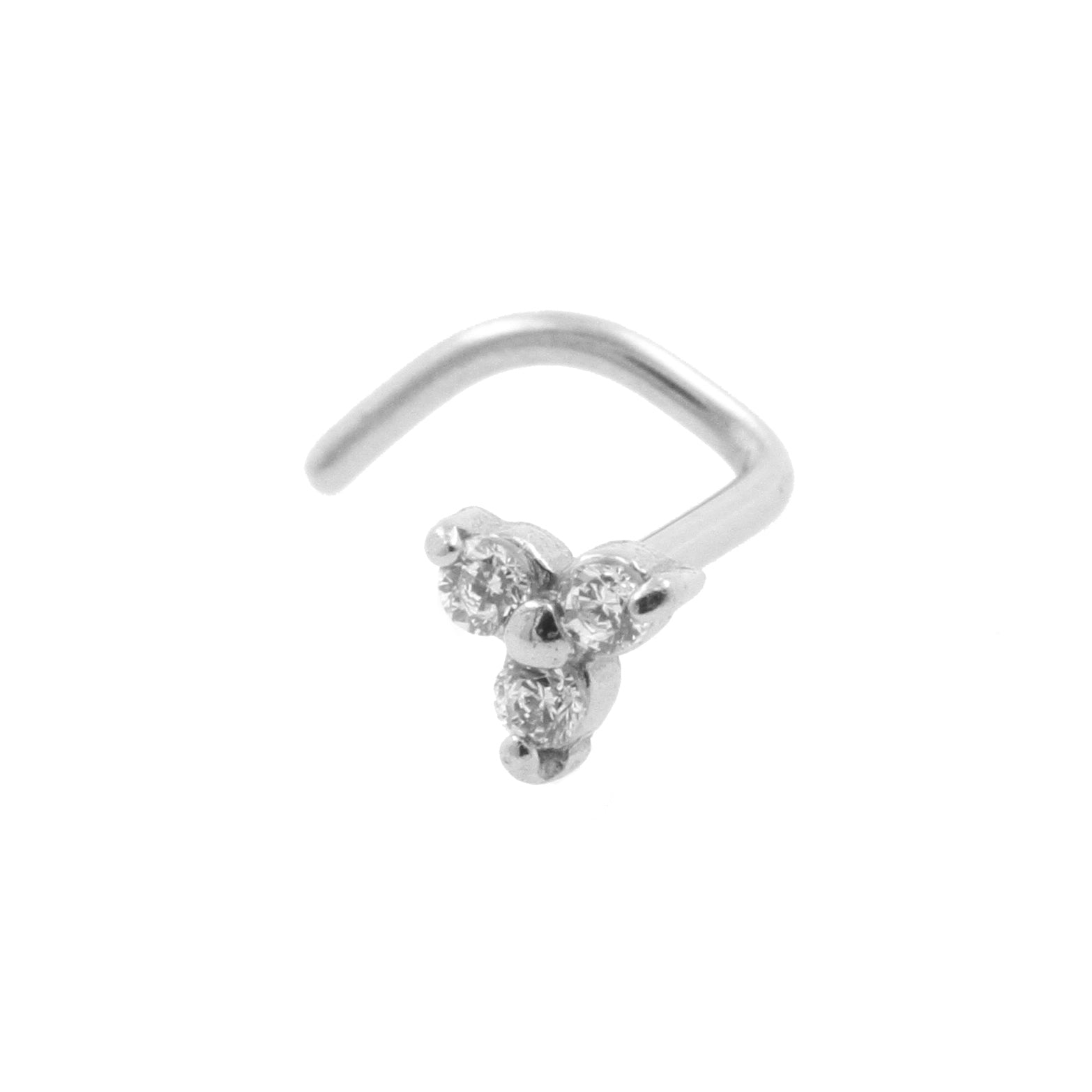 Chirurgisch Stalen Neuspiercing Zirkonia Trinity Clear