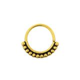 Chirurgischer Stahl Creolenring - Vintage Dots Gold