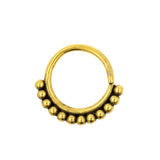 Chirurgischer Stahl Continuous Ring - Vintage Dots Gold
