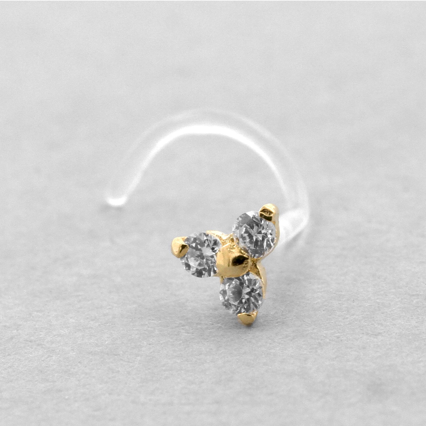 Bioplast Nosestud - Gold Zirconia Trinity