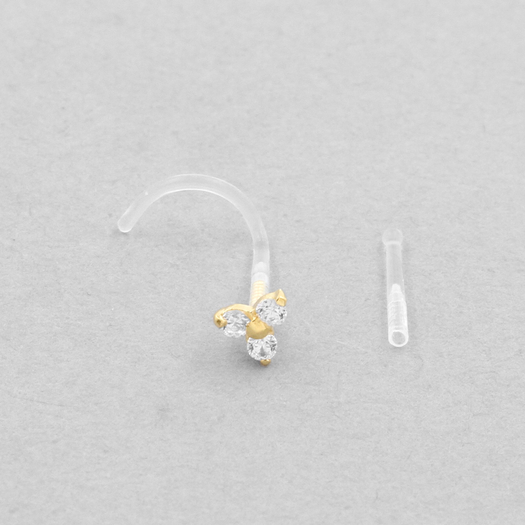 Bioplast Nosestud - Gold Zirconia Trinity