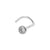 Platin Nasenstecker mit Diamant