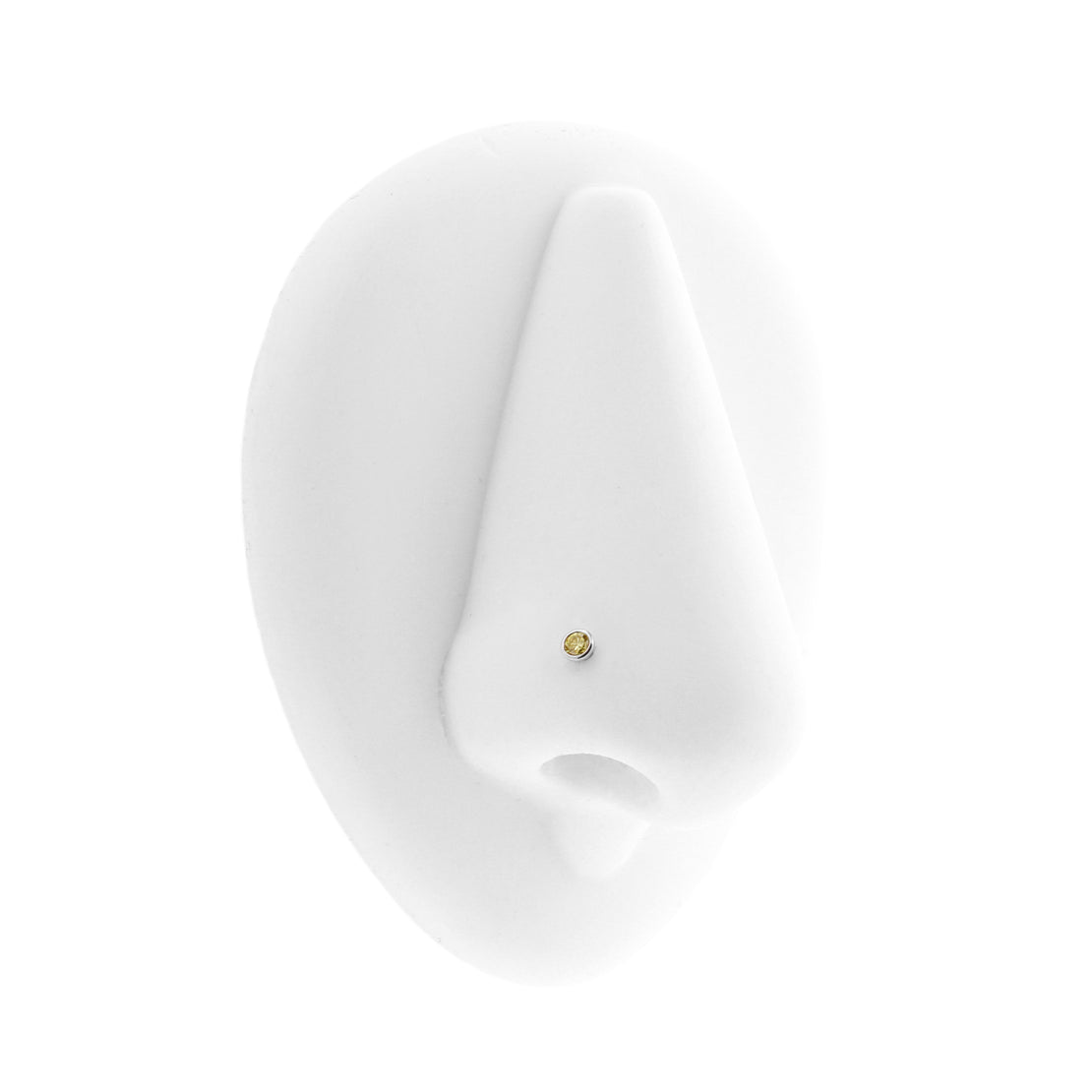 Platin Nasenstecker mit Diamant