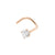 18 Karat Rose Gold Nose Stud With Diamond