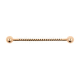 Chirurgischer Stahl Industrial Barbell - Gedrehtes Drahtdesign Roségold