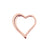 Chirurgisch Stalen Hartvormige Click Ring Rose Goud