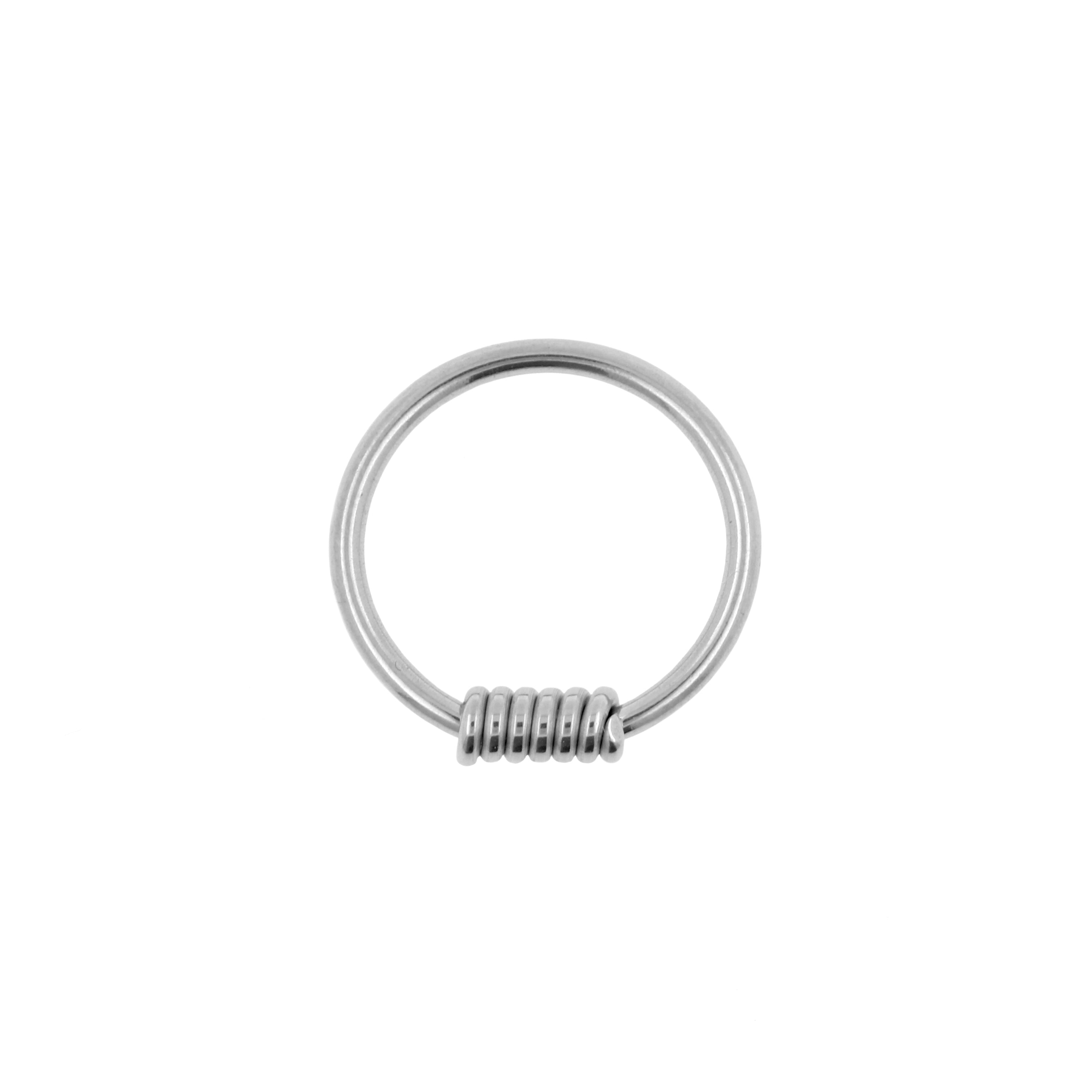 Chirurgisch Staal Ball Closure Ring - Scroll Zilver