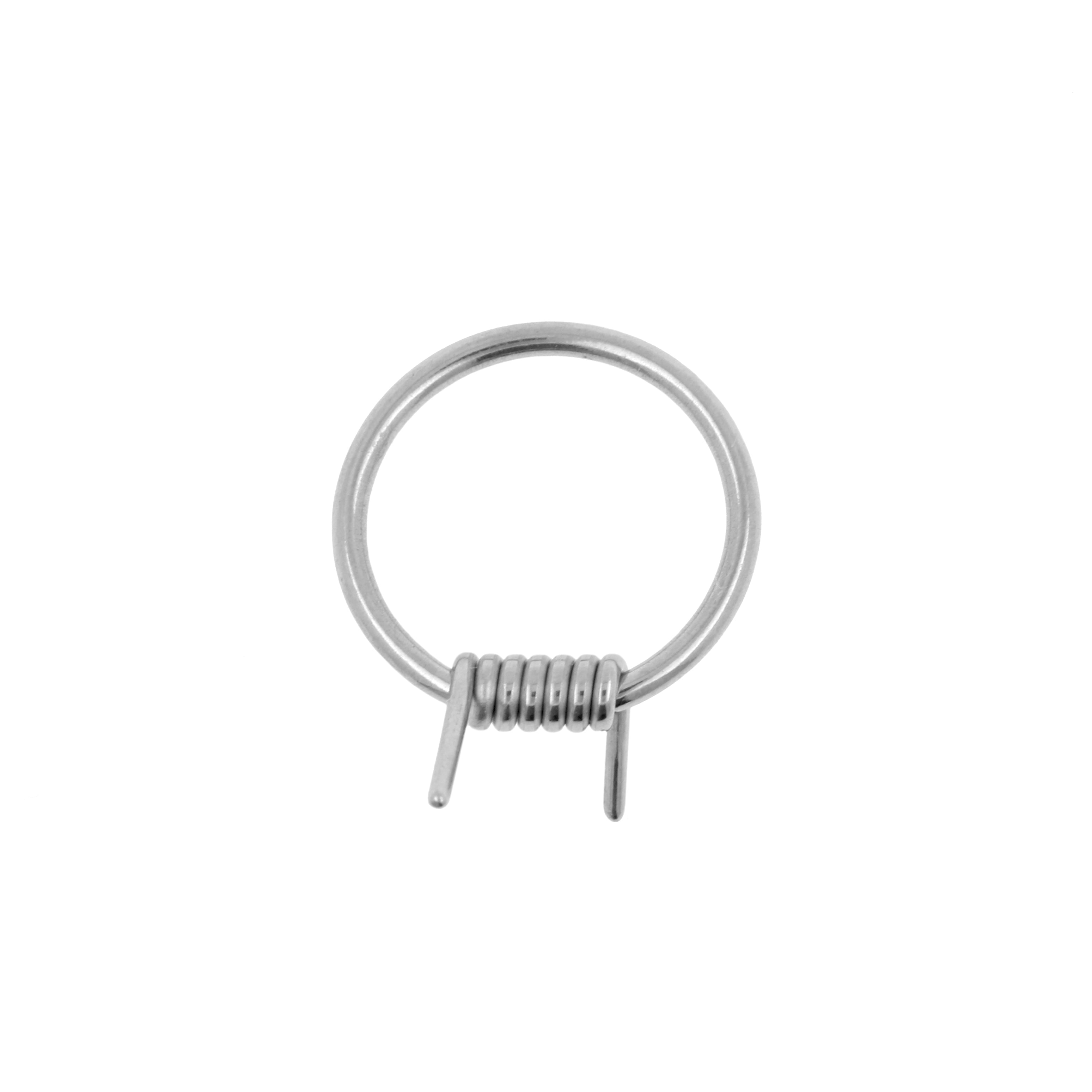 Chirurgisch Staal Ball Closure Ring - Prikkeldraad Zilver