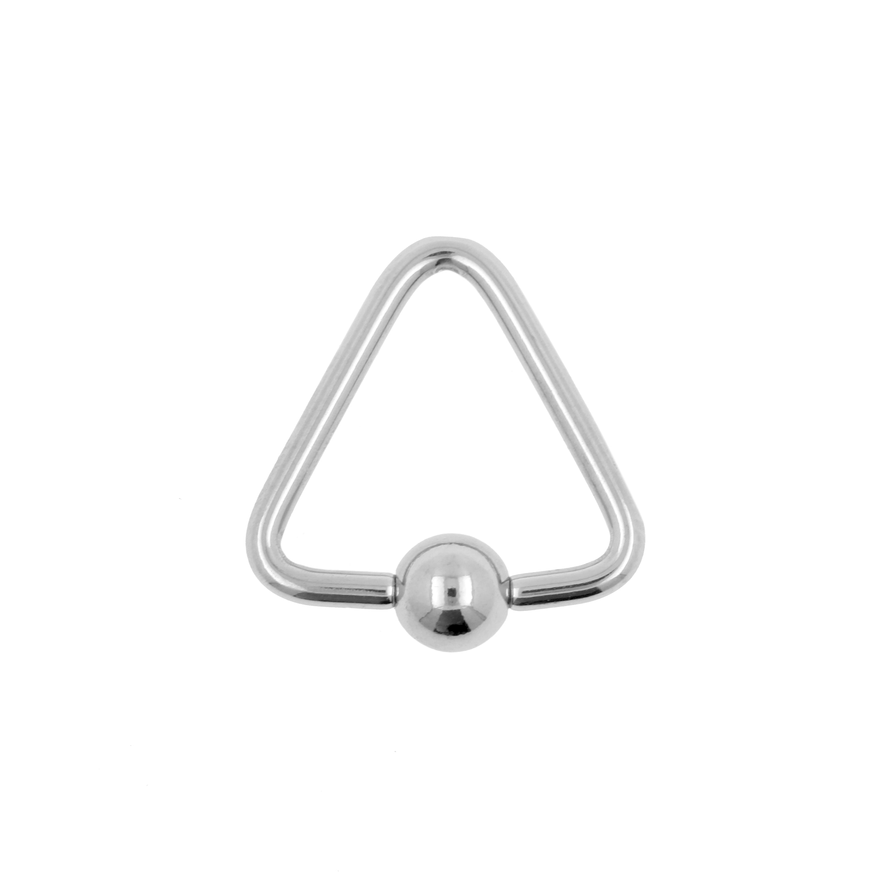 Chirurgisch Staal Ball Closure Ring - Driehoek Zilver