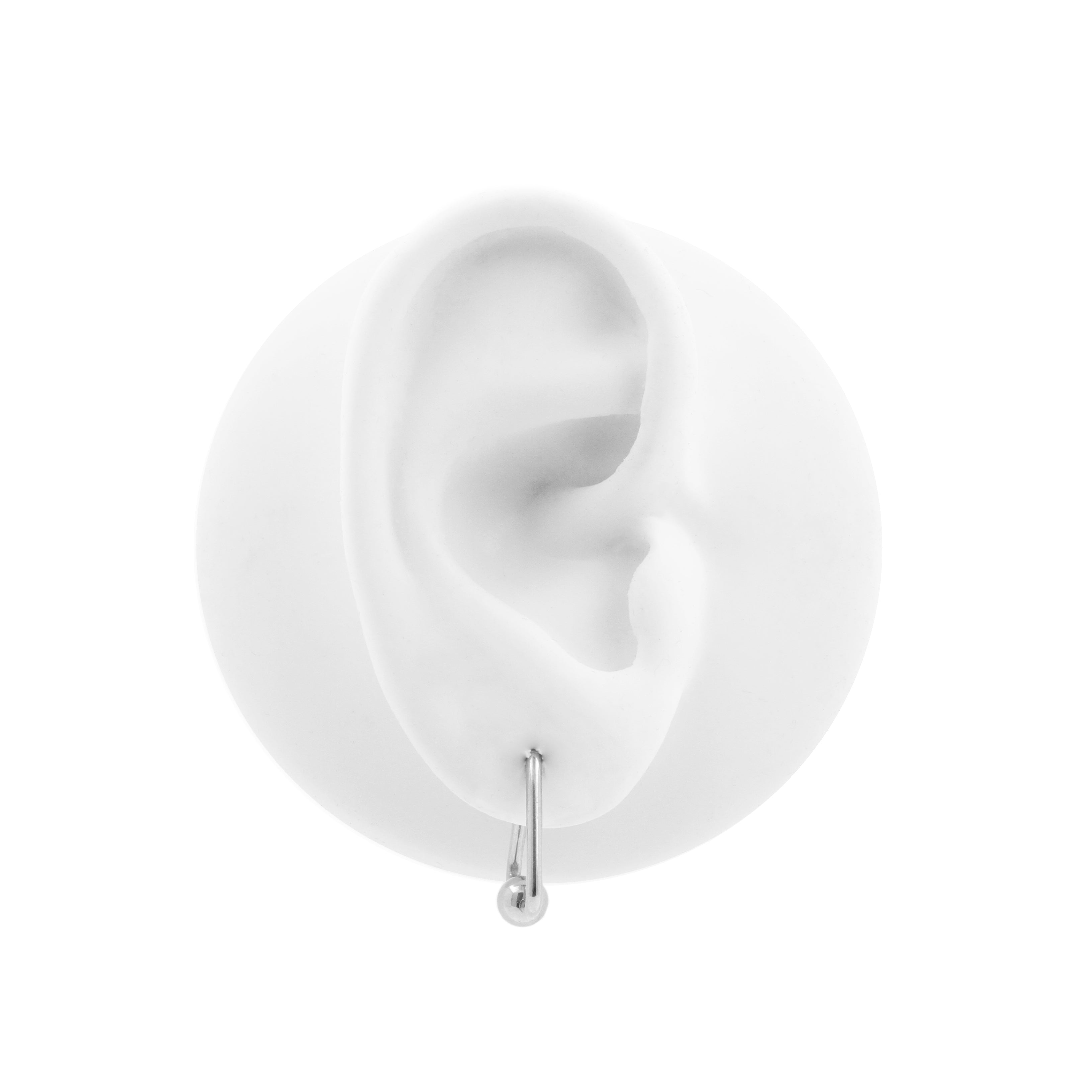 Chirurgisch Staal Ball Closure Ring - Driehoek Zilver