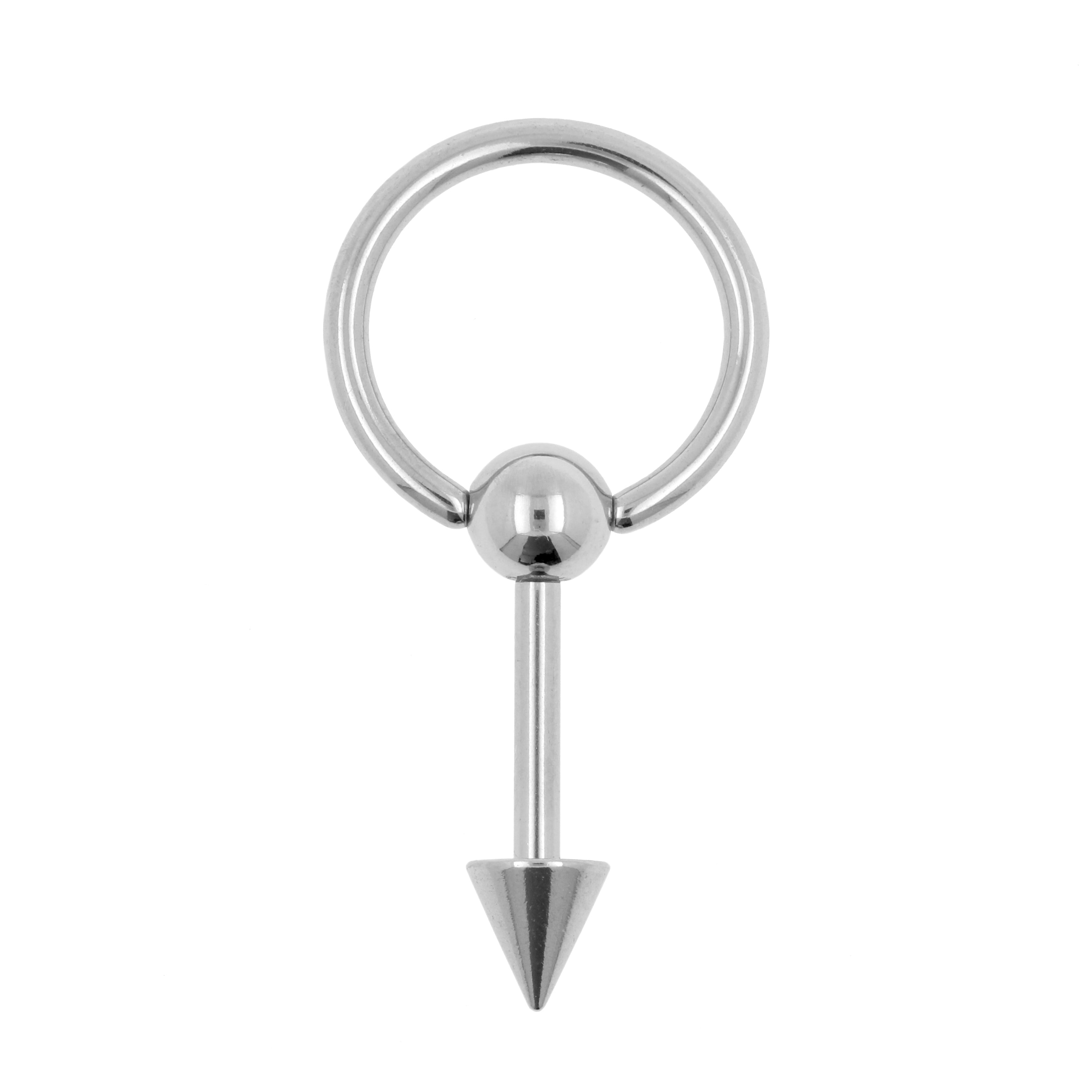 Chirurgisch Staal Ball Closure Ring - Barbell Cone Zilver
