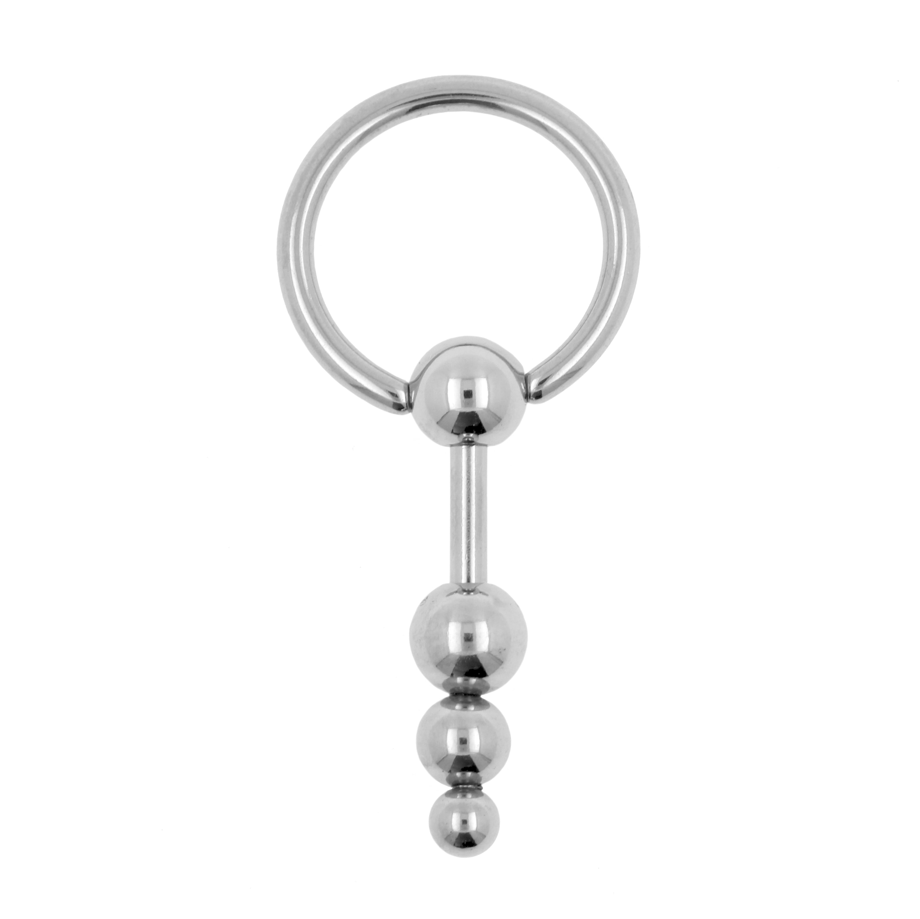 Chirurgisch Staal Ball Closure Ring - Barbell 3 Balls Zilver