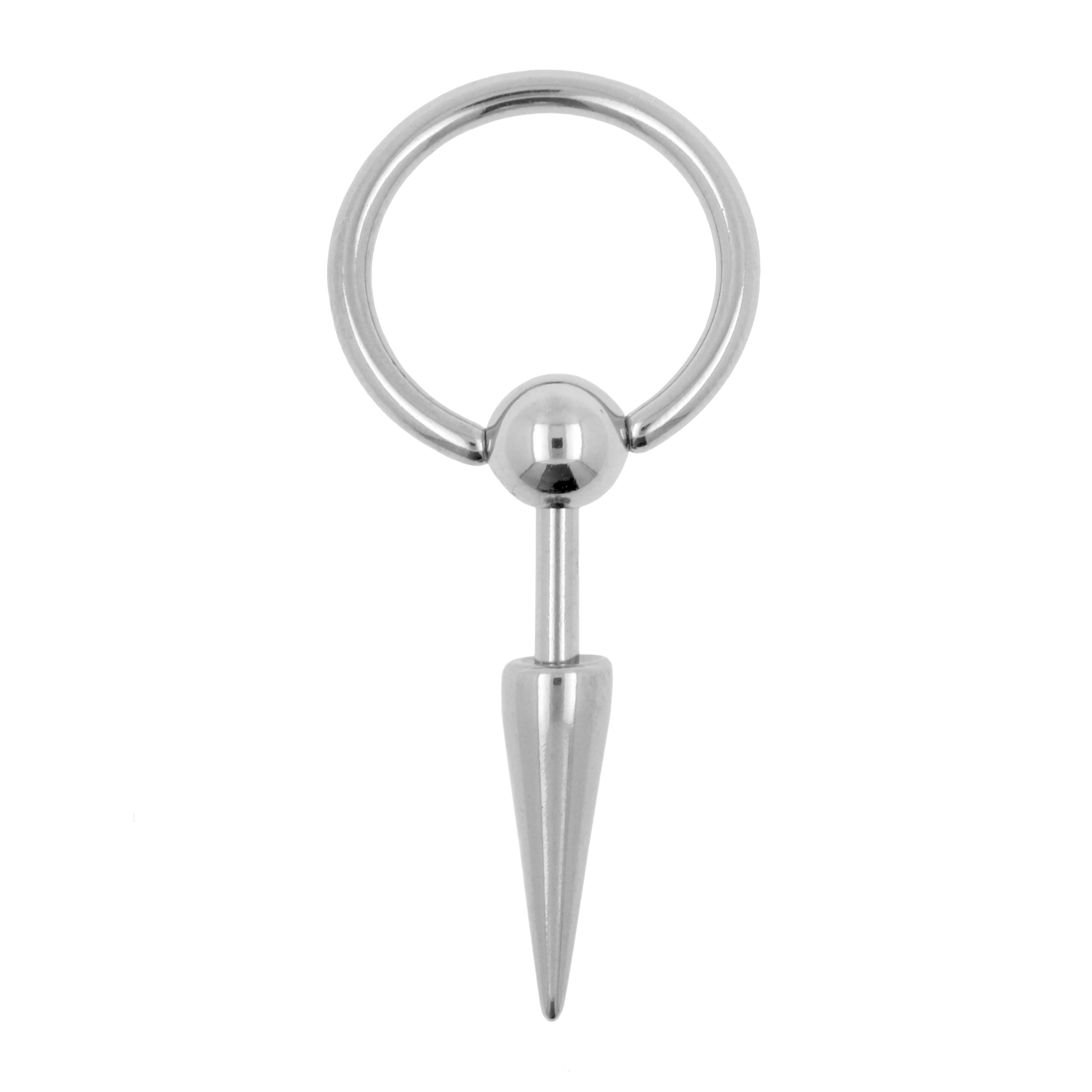 Chirurgisch Staal Ball Closure Ring - Barbell 3 Spikes Zilver