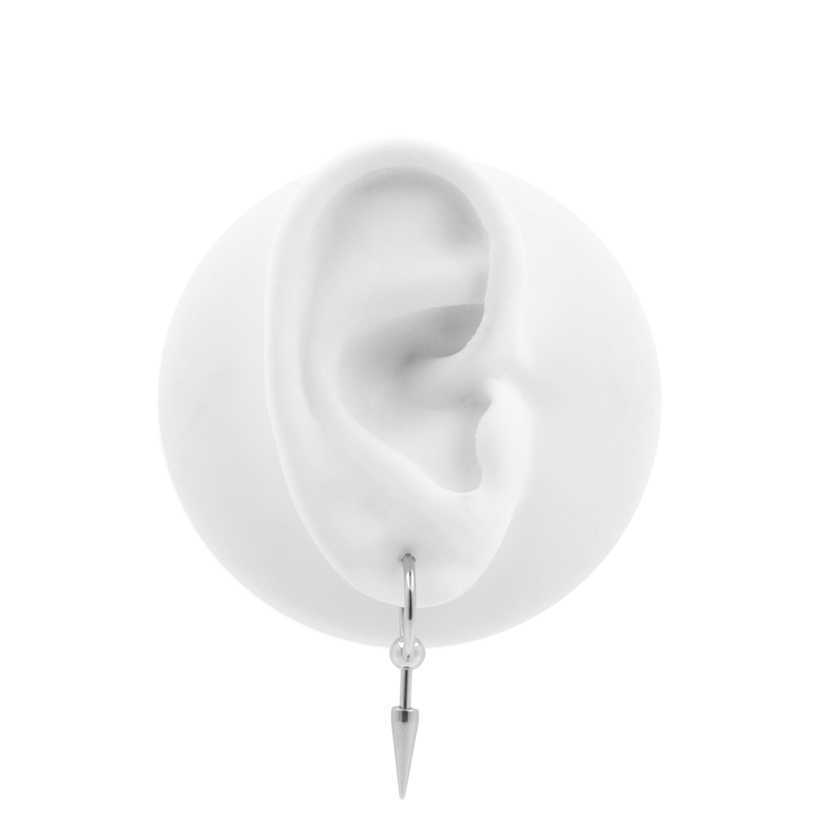Chirurgisch Staal Ball Closure Ring - Barbell 3 Spikes Zilver