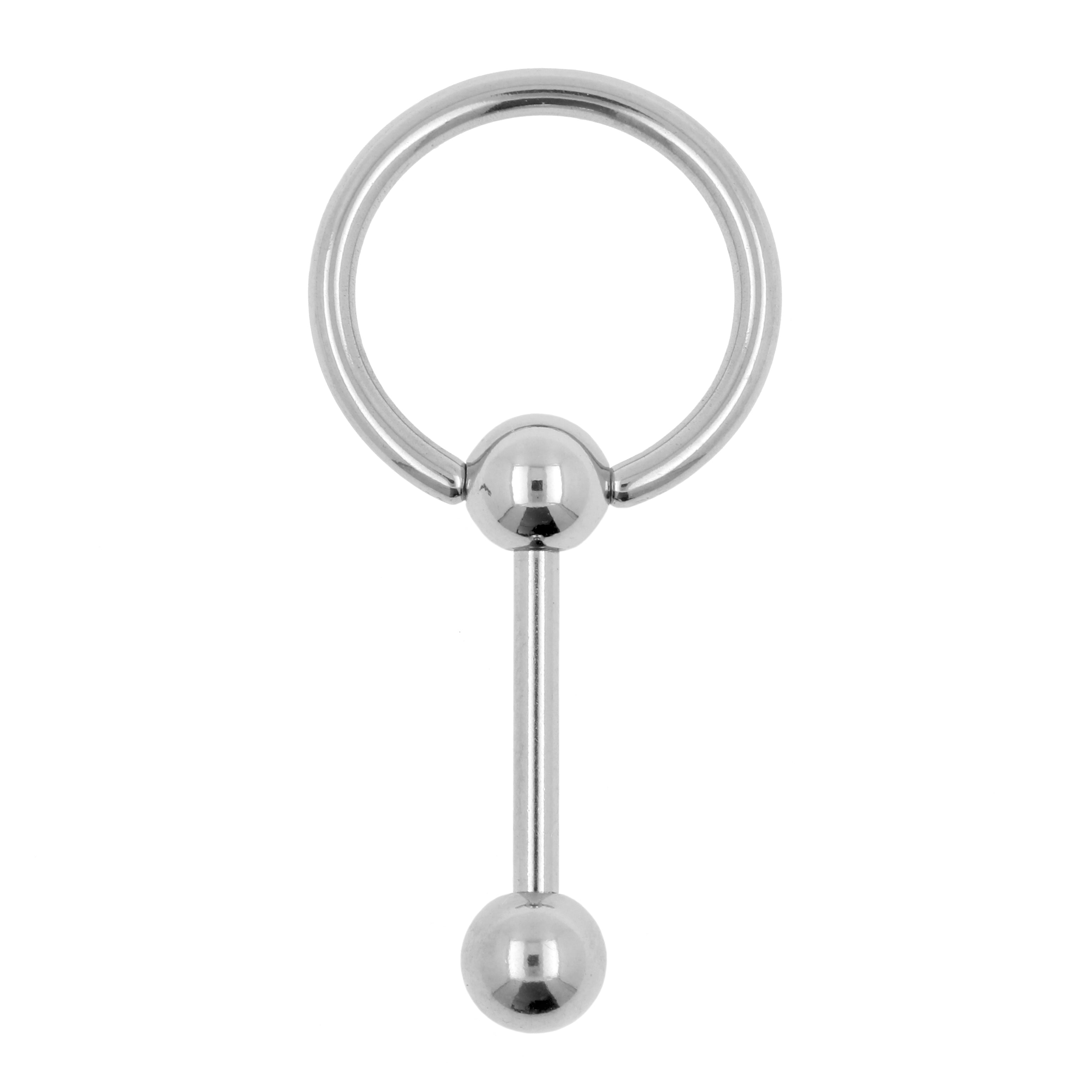 Chirurgisch Staal Ball Closure Ring - Barbell Zilver