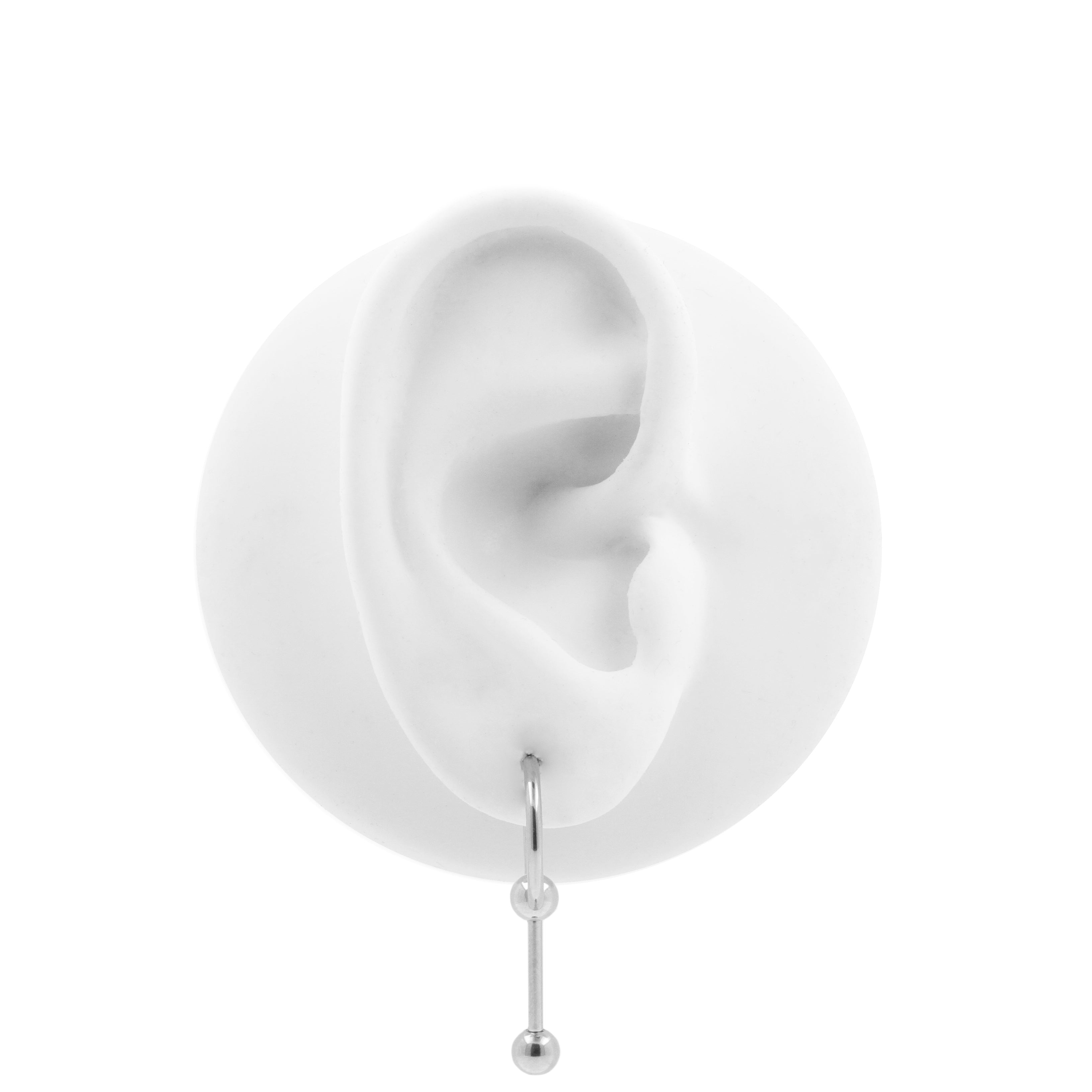 Chirurgisch Staal Ball Closure Ring - Barbell Zilver