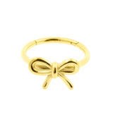 Nickelfreier Stahl-Conch-Clicker – Schleife Gold